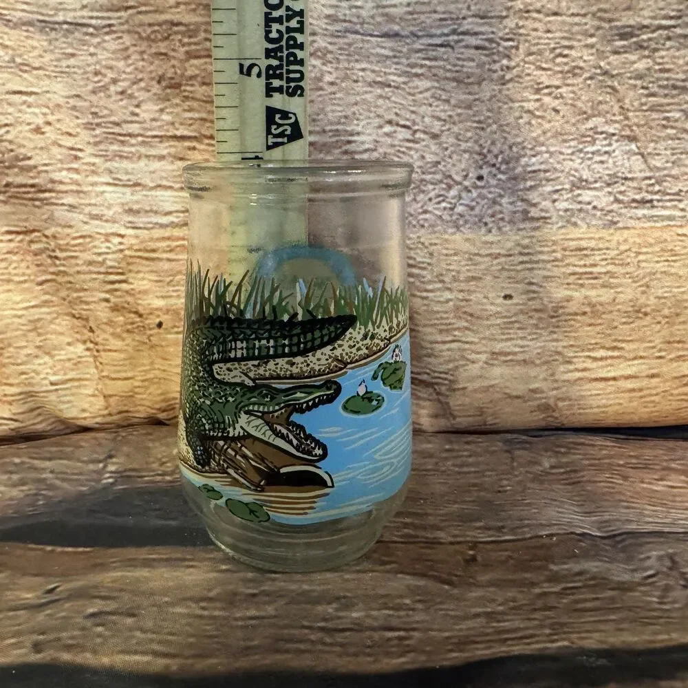 Welch's 1999 Endangered Species American Crocodile Jelly Jar Drinking Glass WWF